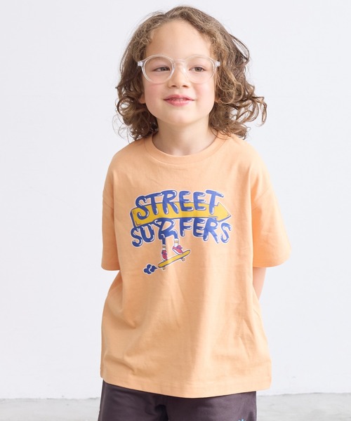 Life Support Products（ライフサポートプロダクツ）の「デイリープリントTee（80～150cm）（Tシャツ/カットソー・キッズ・ブルー/レッド/オフホワイト/パープル/ブラック/ネイビー/グリーン/アイボリー/エメラルド/ライトグレー/ライトピンク/グレー系その他/チャコール/ホワイト系その他/杢グレー/キナリ/ターコイズブルー/ライム/イエロー/オレンジ・80/120/110/100/90/140/95/130/150）」の20枚目の写真