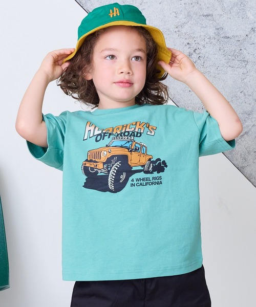 Life Support Products（ライフサポートプロダクツ）の「デイリープリントTee（80～150cm）（Tシャツ/カットソー・キッズ・ブルー/レッド/オフホワイト/パープル/ブラック/ネイビー/グリーン/アイボリー/エメラルド/ライトグレー/ライトピンク/グレー系その他/チャコール/ホワイト系その他/杢グレー/キナリ/ターコイズブルー/ライム/イエロー/オレンジ・80/120/110/100/90/140/95/130/150）」の12枚目の写真