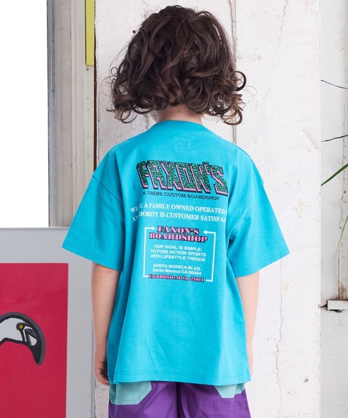 Life Support Products（ライフサポートプロダクツ）の「デイリープリントTee（80～150cm）（Tシャツ/カットソー・キッズ・ブルー/レッド/オフホワイト/パープル/ブラック/ネイビー/グリーン/アイボリー/エメラルド/ライトグレー/ライトピンク/グレー系その他/チャコール/ホワイト系その他/杢グレー/キナリ/ターコイズブルー/ライム/イエロー/オレンジ・80/120/110/100/90/140/95/130/150）」の13枚目の写真