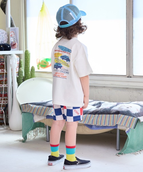 Life Support Products（ライフサポートプロダクツ）の「デイリープリントTee（80～150cm）（Tシャツ/カットソー・キッズ・ブルー/レッド/オフホワイト/パープル/ブラック/ネイビー/グリーン/アイボリー/エメラルド/ライトグレー/ライトピンク/グレー系その他/チャコール/ホワイト系その他/杢グレー/キナリ/ターコイズブルー/ライム/イエロー/オレンジ・80/120/110/100/90/140/95/130/150）」の22枚目の写真