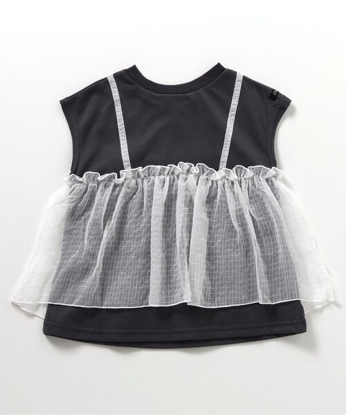 チュールフレンチスリーブTシャツ_一部WEB限定カラー（Tシャツ