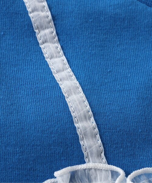BREEZE（ブリーズ）の「チュールフレンチスリーブTシャツ_一部WEB限定カラー（Tシャツ/カットソー・キッズ・チャコール/ブルー/ピンク/オフホワイト・120/140/90/100/110/80/130）」の5枚目の写真