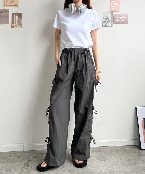 Futier land(フューティアランド)の「サイドリボンミリタリーパンツ(その他パンツ・レディース・アイボリー/ブラック/チャコールグレー・FREE)」の14枚目の写真