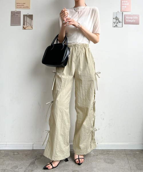 Futier land(フューティアランド)の「サイドリボンミリタリーパンツ(その他パンツ・レディース・アイボリー/ブラック/チャコールグレー・FREE)」の18枚目の写真