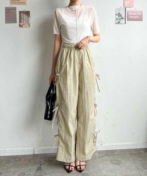 Futier land(フューティアランド)の「サイドリボンミリタリーパンツ(その他パンツ・レディース・アイボリー/ブラック/チャコールグレー・FREE)」の13枚目の写真