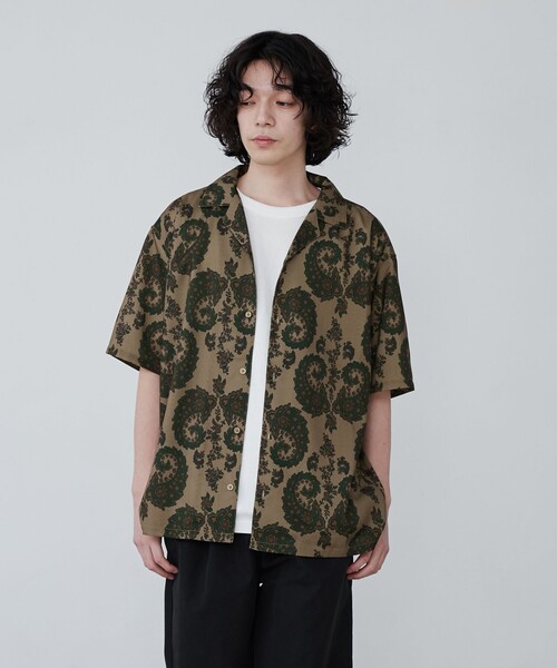 coen(コーエン)の「リネンライクプリントオープンカラーシャツ(シャツ/ブラウス・メンズ・その他1/その他2・M/L/XL)」の3枚目の写真