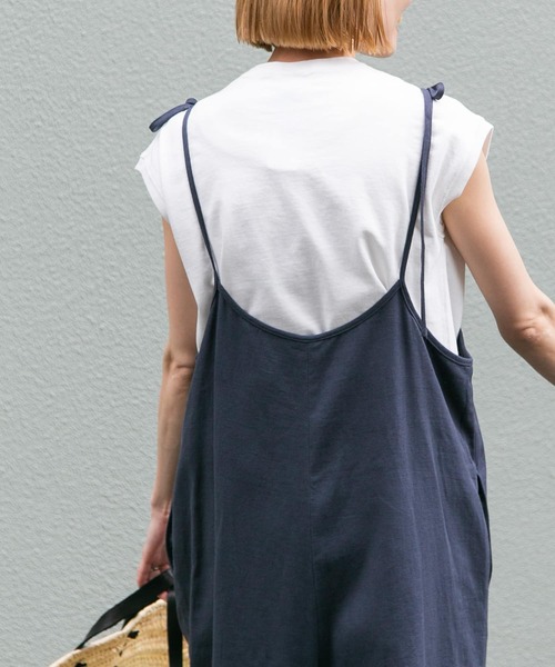 FORK&SPOON（フォークアンドスプーン）の「FORK&SPOON　ヘビーウェイト天竺ノースリーブTシャツ（Tシャツ/カットソー・レディース・グレー系その他/ブルー系その他/オフホワイト・1）」の6枚目の写真