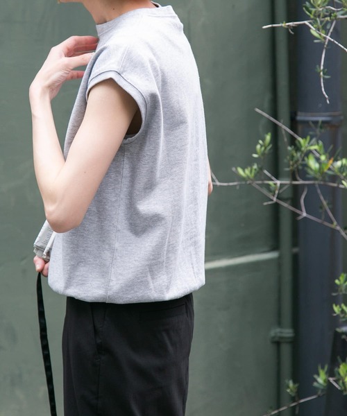 FORK&SPOON（フォークアンドスプーン）の「FORK&SPOON　ヘビーウェイト天竺ノースリーブTシャツ（Tシャツ/カットソー・レディース・グレー系その他/ブルー系その他/オフホワイト・1）」の10枚目の写真