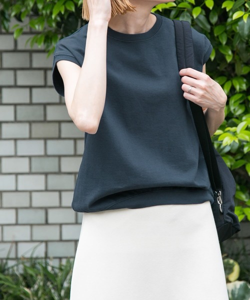 FORK&SPOON（フォークアンドスプーン）の「FORK&SPOON　ヘビーウェイト天竺ノースリーブTシャツ（Tシャツ/カットソー・レディース・グレー系その他/ブルー系その他/オフホワイト・1）」の16枚目の写真