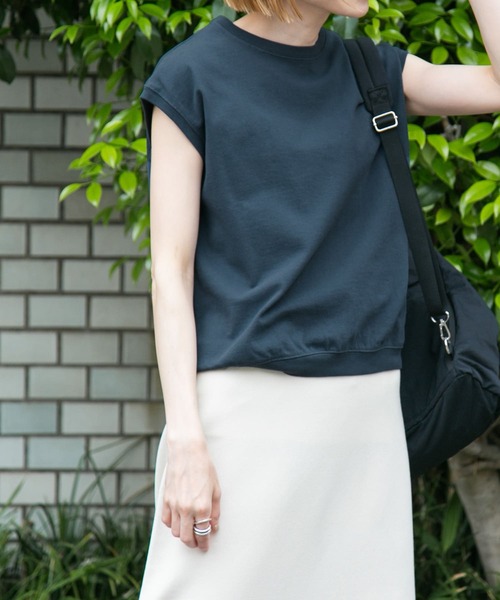 FORK&SPOON（フォークアンドスプーン）の「FORK&SPOON　ヘビーウェイト天竺ノースリーブTシャツ（Tシャツ/カットソー・レディース・グレー系その他/ブルー系その他/オフホワイト・1）」の19枚目の写真