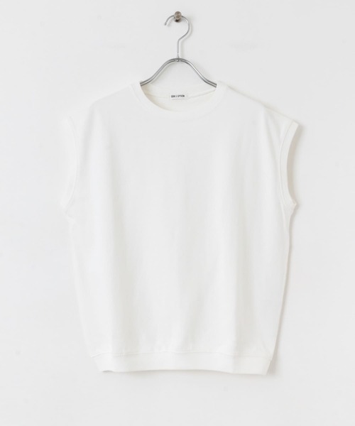 FORK&SPOON（フォークアンドスプーン）の「FORK&SPOON　ヘビーウェイト天竺ノースリーブTシャツ（Tシャツ/カットソー・レディース・グレー系その他/ブルー系その他/オフホワイト・1）」の21枚目の写真