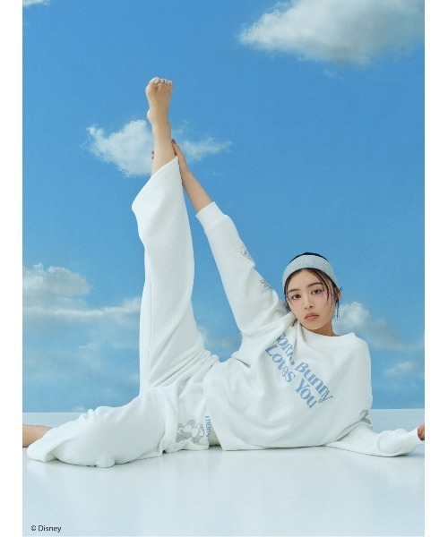 SNIDEL HOME（スナイデルホーム）の「【Bambi】スウェットパンツ（ルームウェア/パジャマ・レディース・ホワイト/ピンク・FREE）」の7枚目の写真