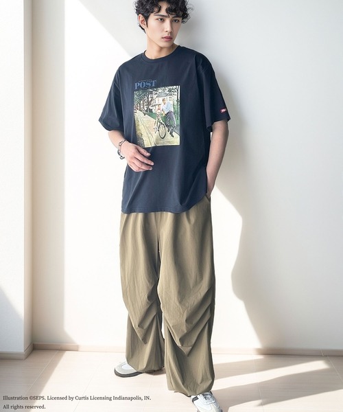 classicalelf(クラシカルエルフ)の「『THE SATURDAY EVENING POST』×クラシカルエルフ 別注グラフィックTシャツ【Bike Riding Lesson】(Tシャツ/カットソー・レディース・チャコール/ホワイト・X-LARGE/LARGE/MEDIUM/SMALL)」の11枚目の写真