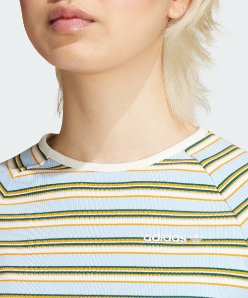 セール】'80s リブストライプ ベビー 半袖Tシャツ / アディダス