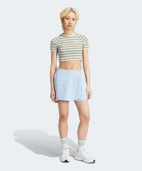 shiOri様5点❤️adidas neo 美品半袖tシャツ 色の組み合わせがかわ セール】'80s リブストライプ ベビー 半袖Tシャツ / アディダス