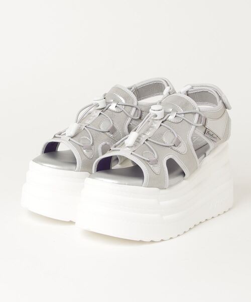 YOSUKE（ヨースケ）の「ヨースケ YOSUKE　ウィメンズ厚底サンダルレースストッパー 2710021（サンダル・レディース・ブラック/カーキ/アイボリー/ブラック×ホワイト/ブラック系その他/シルバー/レオパード・23.0cm/25.0cm/24.5cm/24.0cm/23.5cm/22.5cm）」の7枚目の写真