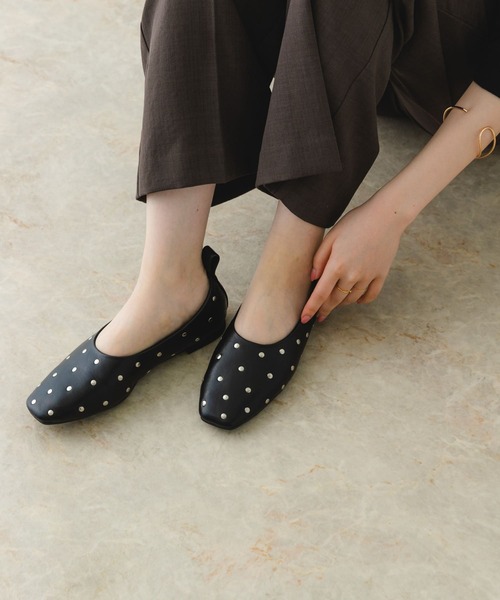 RODE SKO（ロデスコ）の「スタッズフラットシューズ（パンプス・レディース・ベージュ系その他/ブラック・36/37/38）」の10枚目の写真