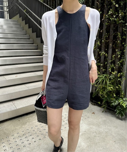 EDIT. FOR LULU（エディットフォールル）の「ショート オールインワン（つなぎ/オールインワン・レディース・ネイビー・FREE）」の3枚目の写真