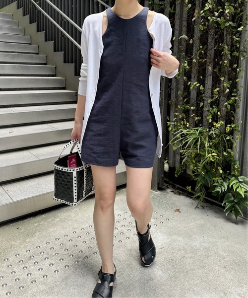 EDIT. FOR LULU（エディットフォールル）の「ショート オールインワン（つなぎ/オールインワン・レディース・ネイビー・FREE）」の2枚目の写真