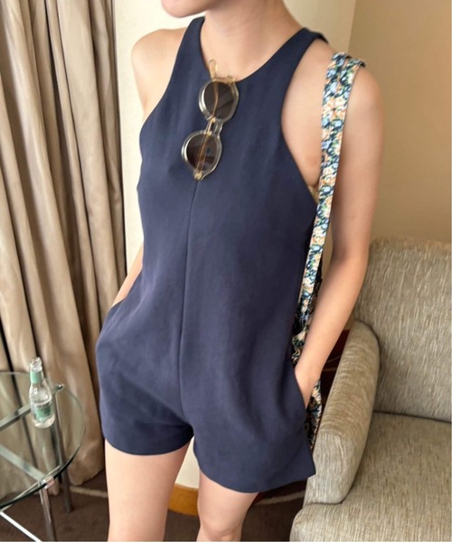 EDIT. FOR LULU（エディットフォールル）の「ショート オールインワン（つなぎ/オールインワン・レディース・ネイビー・FREE）」の20枚目の写真