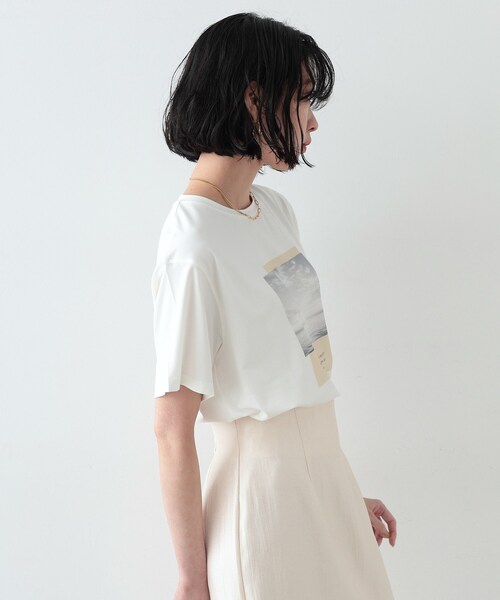GALLEST（ギャレスト）の「◆サンライズフォトプリントTシャツ（Tシャツ/カットソー・レディース・ホワイト/ブラック・38）」の7枚目の写真