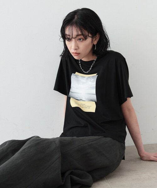 GALLEST（ギャレスト）の「◆サンライズフォトプリントTシャツ（Tシャツ/カットソー・レディース・ホワイト/ブラック・38）」の14枚目の写真