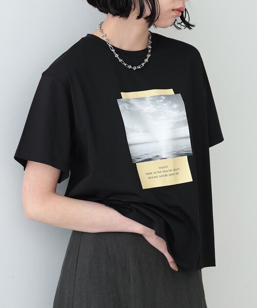 GALLEST（ギャレスト）の「◆サンライズフォトプリントTシャツ（Tシャツ/カットソー・レディース・ホワイト/ブラック・38）」の16枚目の写真
