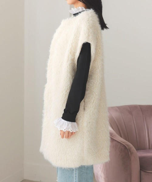 DONOBAN(ドノバン)の「テディファーベスト(ベスト・レディース・ブラック/ホワイト・FREE)」の17枚目の写真