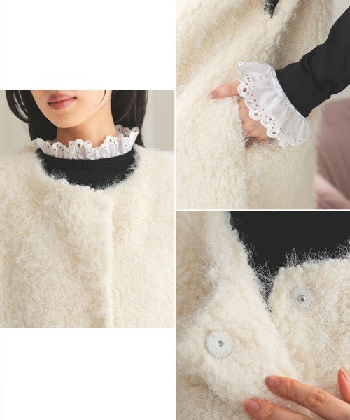 DONOBAN(ドノバン)の「テディファーベスト(ベスト・レディース・ブラック/ホワイト・FREE)」の18枚目の写真