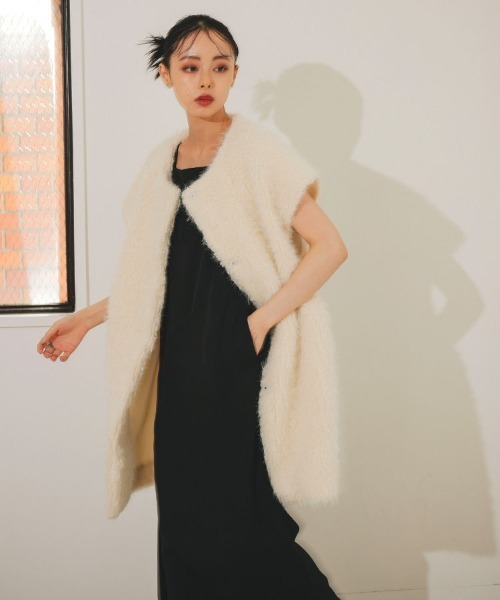 DONOBAN(ドノバン)の「テディファーベスト(ベスト・レディース・ブラック/ホワイト・FREE)」の9枚目の写真