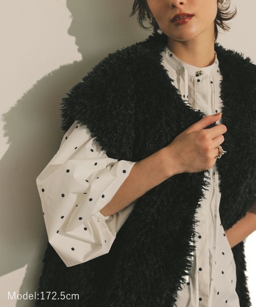 DONOBAN(ドノバン)の「テディファーベスト(ベスト・レディース・ブラック/ホワイト・FREE)」の10枚目の写真