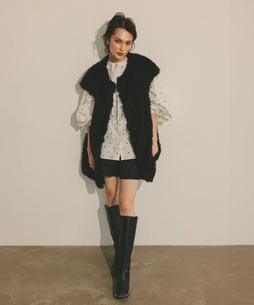 DONOBAN(ドノバン)の「テディファーベスト(ベスト・レディース・ブラック/ホワイト・FREE)」の12枚目の写真