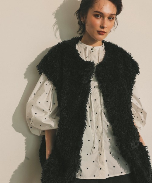 DONOBAN(ドノバン)の「テディファーベスト(ベスト・レディース・ブラック/ホワイト・FREE)」の13枚目の写真