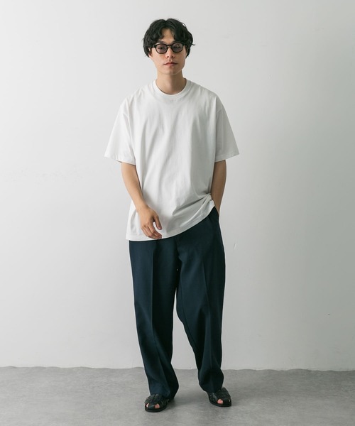 URBAN RESEARCH DOORS(アーバンリサーチドアーズ)の「USAコットン ライトオンス ベーシック Tシャツ(Tシャツ/カットソー・メンズ・グレー系その他/ホワイト/ブルー系その他/チャコールグレー・LARGE/MEDIUM/X-LARGE)」の9枚目の写真