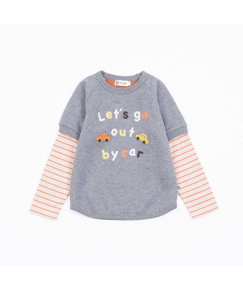 【セール】車モチーフの裏毛トレーナー(80～110)（その他トップス）｜KP BOY（ケーピーボーイ）