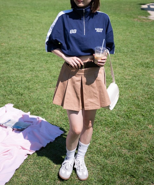 WEGO（ウィゴー）の「WEGO/刺繍ハーフジップT（Tシャツ/カットソー・レディース・ネイビー/ホワイト/アイボリー・FREE）」の6枚目の写真