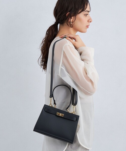 green label relaxing（グリーンレーベルリラクシング）の「＜PRATO MADE IN ITALY＞ワンハンドル バッグ / ショルダーバッグ（ショルダーバッグ・レディース・ベージュ/ブラック・FREE）」の6枚目の写真