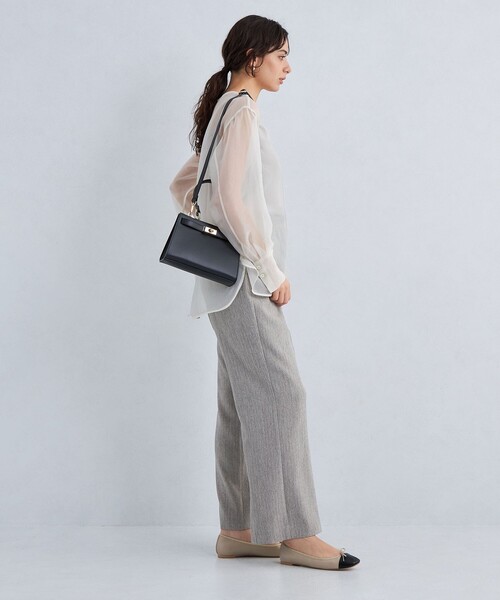 green label relaxing（グリーンレーベルリラクシング）の「＜PRATO MADE IN ITALY＞ワンハンドル バッグ / ショルダーバッグ（ショルダーバッグ・レディース・ベージュ/ブラック・FREE）」の7枚目の写真