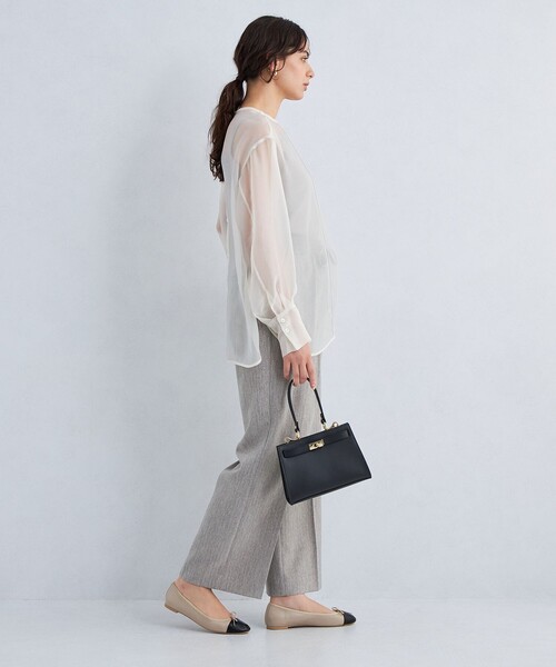 green label relaxing（グリーンレーベルリラクシング）の「＜PRATO MADE IN ITALY＞ワンハンドル バッグ / ショルダーバッグ（ショルダーバッグ・レディース・ベージュ/ブラック・FREE）」の9枚目の写真