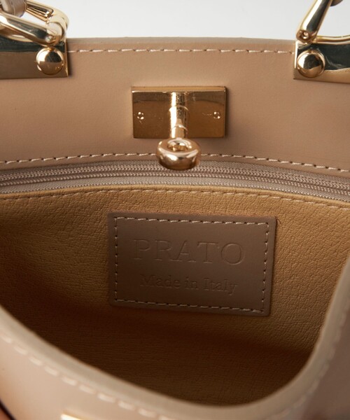 green label relaxing（グリーンレーベルリラクシング）の「＜PRATO MADE IN ITALY＞ワンハンドル バッグ / ショルダーバッグ（ショルダーバッグ・レディース・ベージュ/ブラック・FREE）」の14枚目の写真