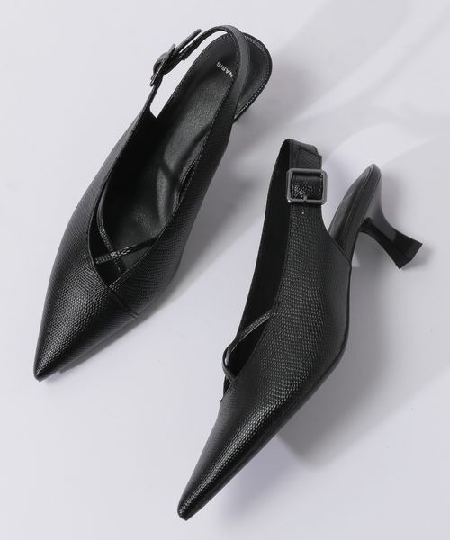 JEANASIS（ジーナシス）の「クロスポインテッドパンプス/133904（パンプス・レディース・シルバー/レッド/ブラック・MEDIUM/LARGE）」の2枚目の写真