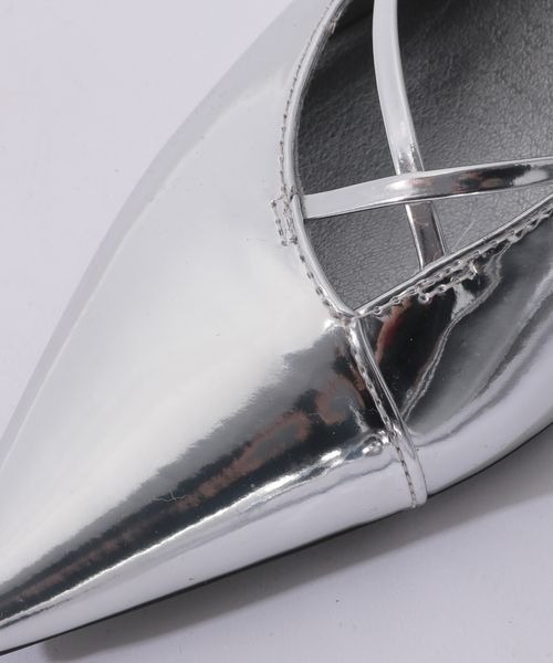 JEANASIS（ジーナシス）の「クロスポインテッドパンプス/133904（パンプス・レディース・シルバー/レッド/ブラック・MEDIUM/LARGE）」の21枚目の写真