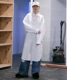 【my beautiful landlet】 POPLIN LONG PULLOVER SHIRT