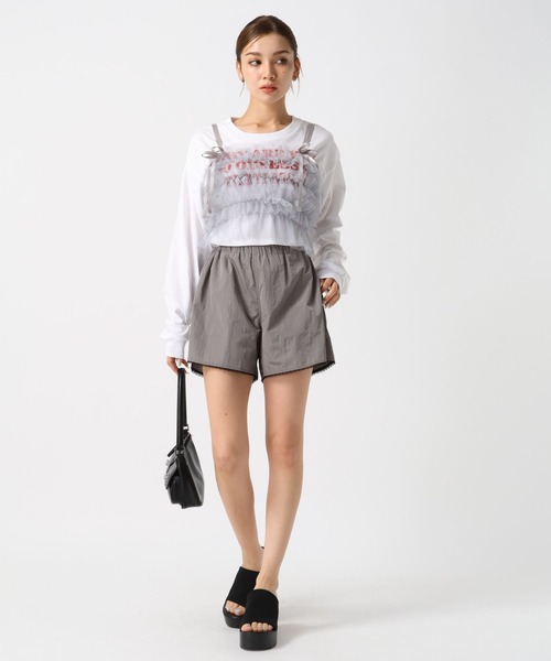 FOREVER 21(フォーエバー トゥエンティーワン)の「【2024FW】チュールフリルキャミ(キャミソール・レディース・ナチュラル/グレー/ブラック・FREE)」の11枚目の写真