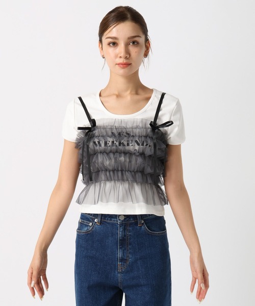 FOREVER 21(フォーエバー トゥエンティーワン)の「【2024FW】チュールフリルキャミ(キャミソール・レディース・ナチュラル/グレー/ブラック・FREE)」の17枚目の写真