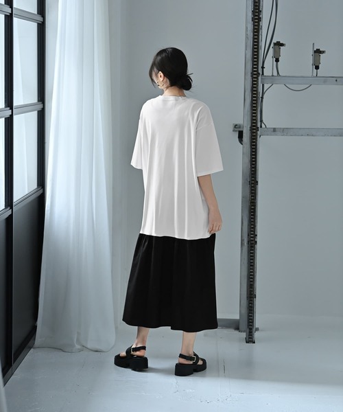 STYLE DELI（スタイルデリ）の「【BLK001】バイカラーワンピース（ワンピース・レディース・オフホワイト/ブラック・FREE）」の19枚目の写真