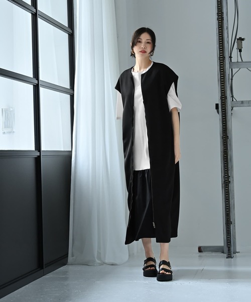 STYLE DELI（スタイルデリ）の「【BLK001】バイカラーワンピース（ワンピース・レディース・オフホワイト/ブラック・FREE）」の20枚目の写真