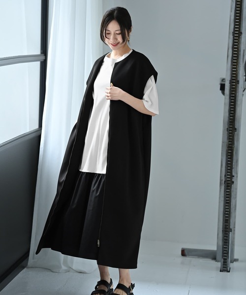 STYLE DELI（スタイルデリ）の「【BLK001】バイカラーワンピース（ワンピース・レディース・オフホワイト/ブラック・FREE）」の21枚目の写真