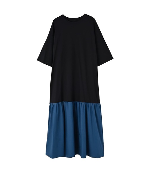 STYLE DELI（スタイルデリ）の「【BLK001】バイカラーワンピース（ワンピース・レディース・オフホワイト/ブラック・FREE）」の14枚目の写真