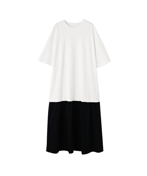 STYLE DELI（スタイルデリ）の「【BLK001】バイカラーワンピース（ワンピース・レディース・オフホワイト/ブラック・FREE）」の15枚目の写真
